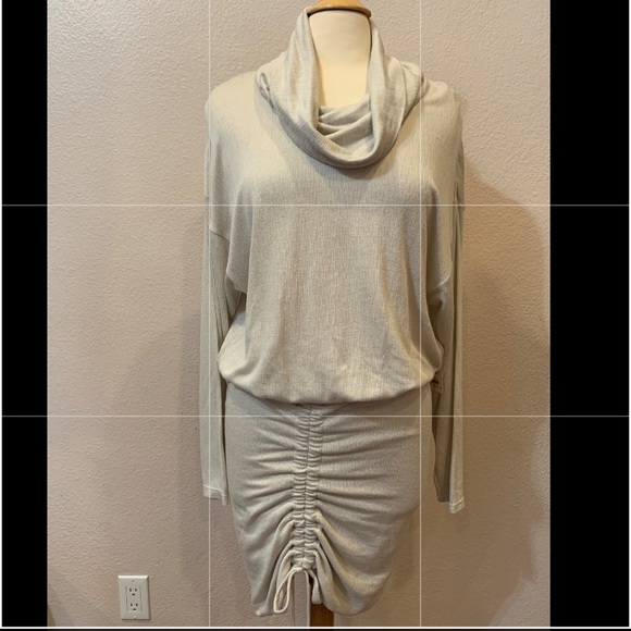 NWT FREE PEOPLE SUNDOWN COWL NECK KNIT DRESS M - Picture 4 of 8